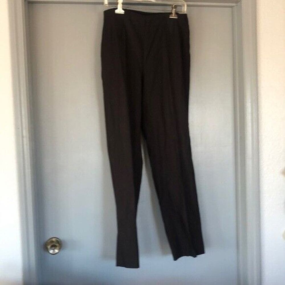 Peter Nygard Pants Women Medium Black Stretch Knit Pullon Straight